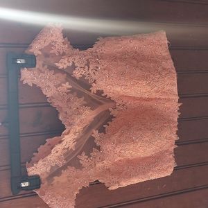 Peach prom dress